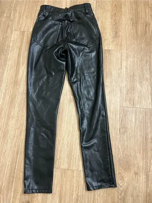 Abercrombie’s & Fitch Black Faux Leather Skinny Jeans thumbnail 2