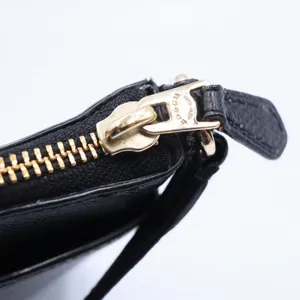 Coach Crossbody Bag Womens Small Black Crossgrain Leather Gold Hardware Zip Top thumbnail 9