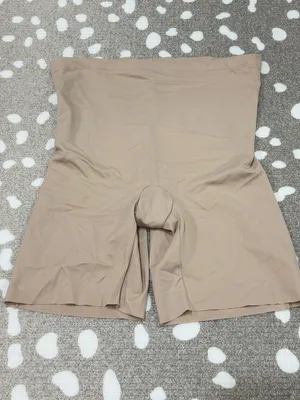 SPANX Shapewear nude beige high rise shorts mid thigh neutral sand assets thumbnail 2