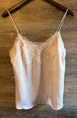 Express cami size Large slip rose lace strap y2k thumbnail 1