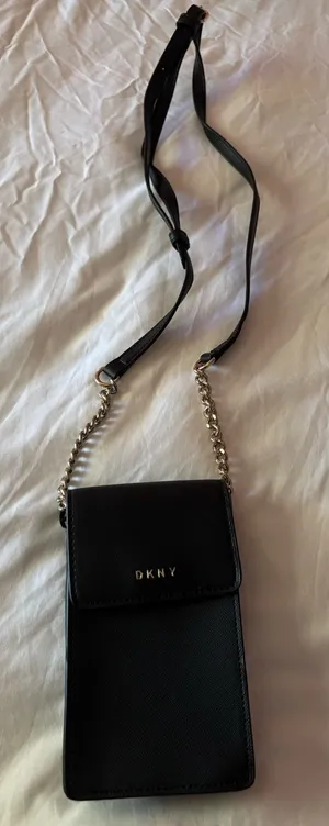 DKNY Black Chain-Strap Crossbody Phone Bag thumbnail 1