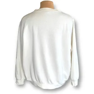 Vintage Cream Embroidered Lighthouse Sweatshirt Large Petite LP Cozy‎ Cottage thumbnail 6