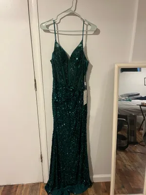 Prom Dress Stacees Green Size 2 thumbnail 6