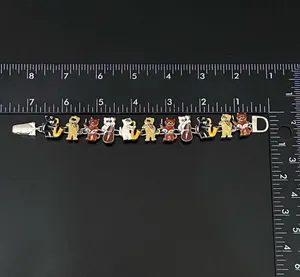 Adorable Silver-tone Enameled Musical Cat Playing Misic Instruments Bracelet 31g thumbnail 9