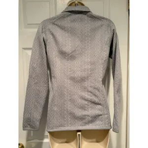 Patagonia Women Gray 1/4 Zip Fleece Pullover Geometric Diamond Knit XS 25618 thumbnail 4