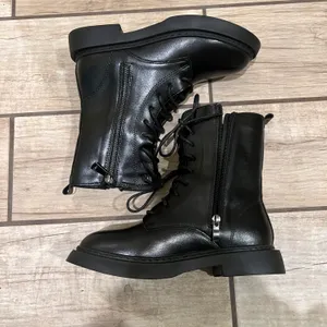 Combat Boots Lace Up Side Zipper Boots Stylish Faux Leather Boots booties pu leather winter shoes thumbnail 6