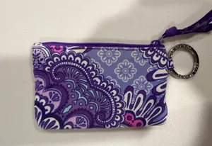 Vera Bradley | Lilac Tapestry, zip ID case.  thumbnail 6