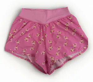 Offline By Aerie Nylon Running Shorts Womens L Lined Pink Floral Training Gym XS thumbnail 1
