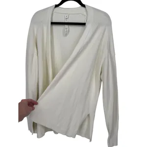 Lululemon Women's Side Slit Sweater Wrap Open Front Cardigan Ribbed Knit Size 4 thumbnail 5