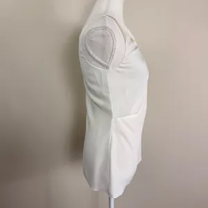 REISS Cream Knotted Shoulder Draped Sleeveless Blouse Top Size US 4 UK 8 EU 36 thumbnail 2