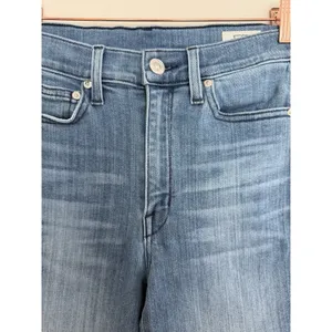 AYR The Pop Straight Jeans High Rise Medium Wash Stretch Denim Women's Size 27 thumbnail 7