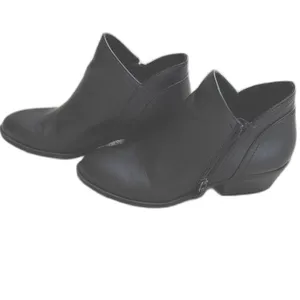 Pacifica Womens Size 8 Black Ankle Booties Block Heel Zip Up Minimalist EUC thumbnail 3