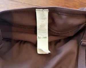 OFFLINE by Aerie Sports Bra Womens Small Ribbed Brown Comfort thumbnail 3