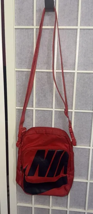 Nike Heritage Sportswear‎ Unisex Red Orange Logo Athletic Running Crossbody Bag thumbnail 1