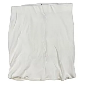 White Fox Mini Skirt with Cut Out in White thumbnail 3