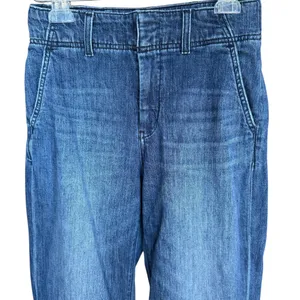 Anthropologie Pilcro High Rise Wide Leg Cuffed Blue Jeans Sz‎ 27 thumbnail 4
