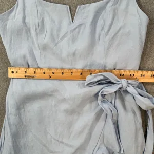 Hello Molly Blue Mini Dress Size 8 Ruffle Wrap Spaghetti Strap New thumbnail 6
