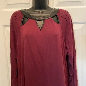 Maroon tunic belle by‎ Kim gravel size xl thumbnail 2