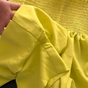 Koch Erika yellow neon Skort flowy smocked high waist | xs thumbnail 4