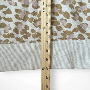 AERIE Women's Oversized Leopard Print Crewneck Sweatshirt Medium |‎ EUC thumbnail 12