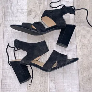 Franco Sarto black block heels size 6 1/2 medium thumbnail 4