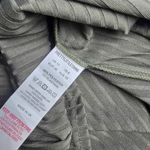 PrettyLittleThing 23Y NWT Khaki Rib Underbust‎ Detail Bodycon Mini Dress Size 6 thumbnail 5