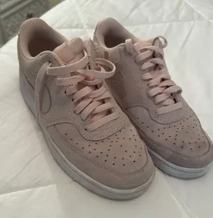 Nike Court Vision Low Womens Orange Pink Pearl White Sneakers Shoes thumbnail 1