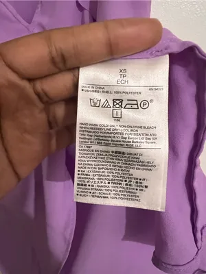 Banana Republic Women XS Pastel Lilac Flowy Sleeveless Blouse Minimalist Office thumbnail 4