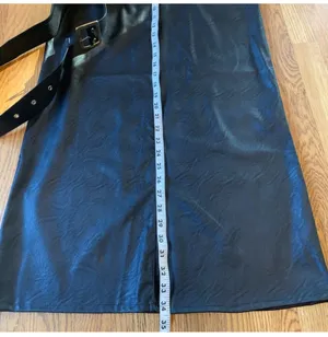 NWOT venti6 Italy Faux Leather Shoulder Pad Mini Dress size L thumbnail 9