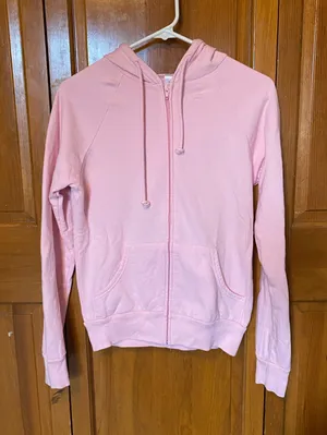 Bella Canvas Zip-Up Hoodie Pink  thumbnail 1