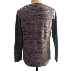 GAP Women's V-Neck‎ Sweater Lurex Knit Metallic Fleck Taupe Gray Size Medium thumbnail 3