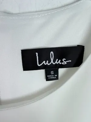 NWT Lulus Shift and Shout Dress Short Sleeves Mini Ivory White Size Small S NEW thumbnail 7