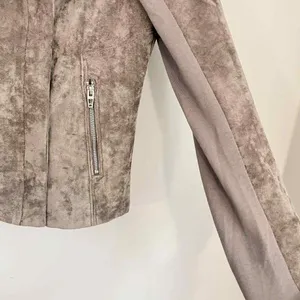 BlankNYC Faux Suede Zip Up Moto Jacket Size Medium thumbnail 6