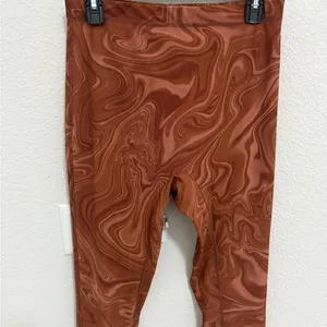 House of CB Violet Cocoa Swirl Brown Mesh Leggings High Rise Large thumbnail 7