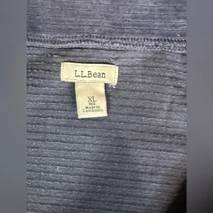 LL Bean Blue Loose Turtle Neck 3/4‎ Zip Up Kangaroo Pocket Ribbed Sweater XL thumbnail 11