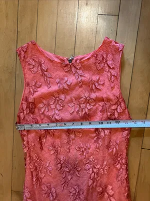 Alice and Olivia Orange Lace Mini Shift Dress Size 2 thumbnail 9