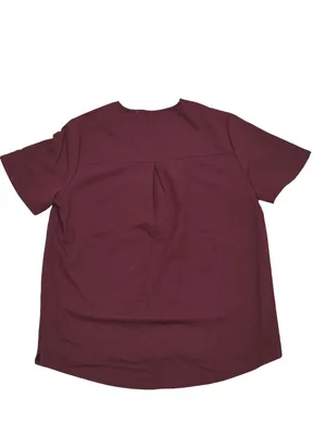 Figs Burgundy Technical Collection Medical Scrub Top With V-Neck & Pocket M thumbnail 2