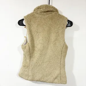 Patagonia Los Gatos Fleece Full Zip‎ LIned Vest Khaki Women’s Size Small thumbnail 5