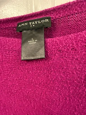 Ann Taylor Fuchsia Boatneck Sweater tunic or dress cute preppy feminine style thumbnail 3