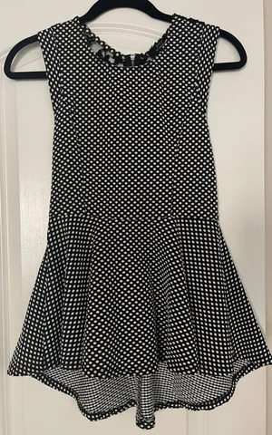 Black and White Polka Dot Bloues Size L thumbnail 1