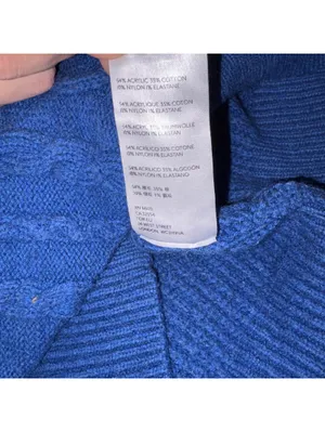 Urban Outfitters Woman’s S Blue Cable Knit Crop Half-Zip Sweater Size Small thumbnail 6