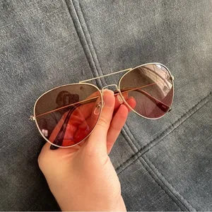 Aviator transparent Sunglasses / glasses ( gradient ) Brown thumbnail 4