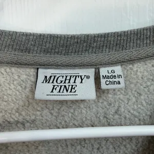 Mighty Fine red checkered crewneck cropped long sleeve sweatshirt casual large L thumbnail 4