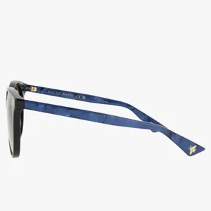 Gucci GG0091SA 004 urban round blue tortoiseshell acetate frame sunglasses brown lenses thumbnail 3