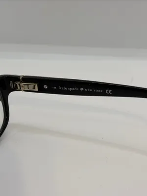 Kate Spade Eyeglasses Frames Only Alease 0X55 135 black white polkadot signature thumbnail 6