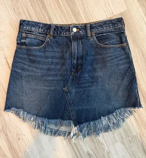 We The Free Denim Jean Skirt Frayed Size 31 thumbnail 1