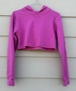 Lululemon All Yours Cropped Hoodie Womens‎ XS Sonic Pink Yoga Active Sweatshirt thumbnail 1