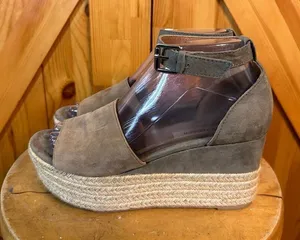 Steve Madden Apolo Suede Espadrille Platform Sandal Womens Size 7 Open Toe thumbnail 1