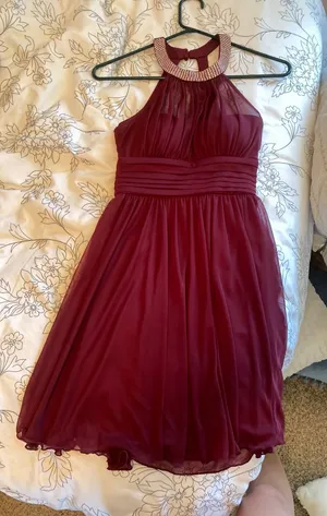Speechless Burgundy Short Dress thumbnail 1