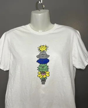 Call Your Mother Shirt Womens Medium White No Bad Days Graphic Tee Positive thumbnail 1